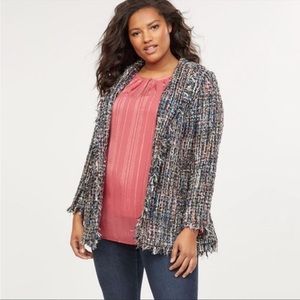 Lane Bryant NEW Multicolor Tweed Jacket